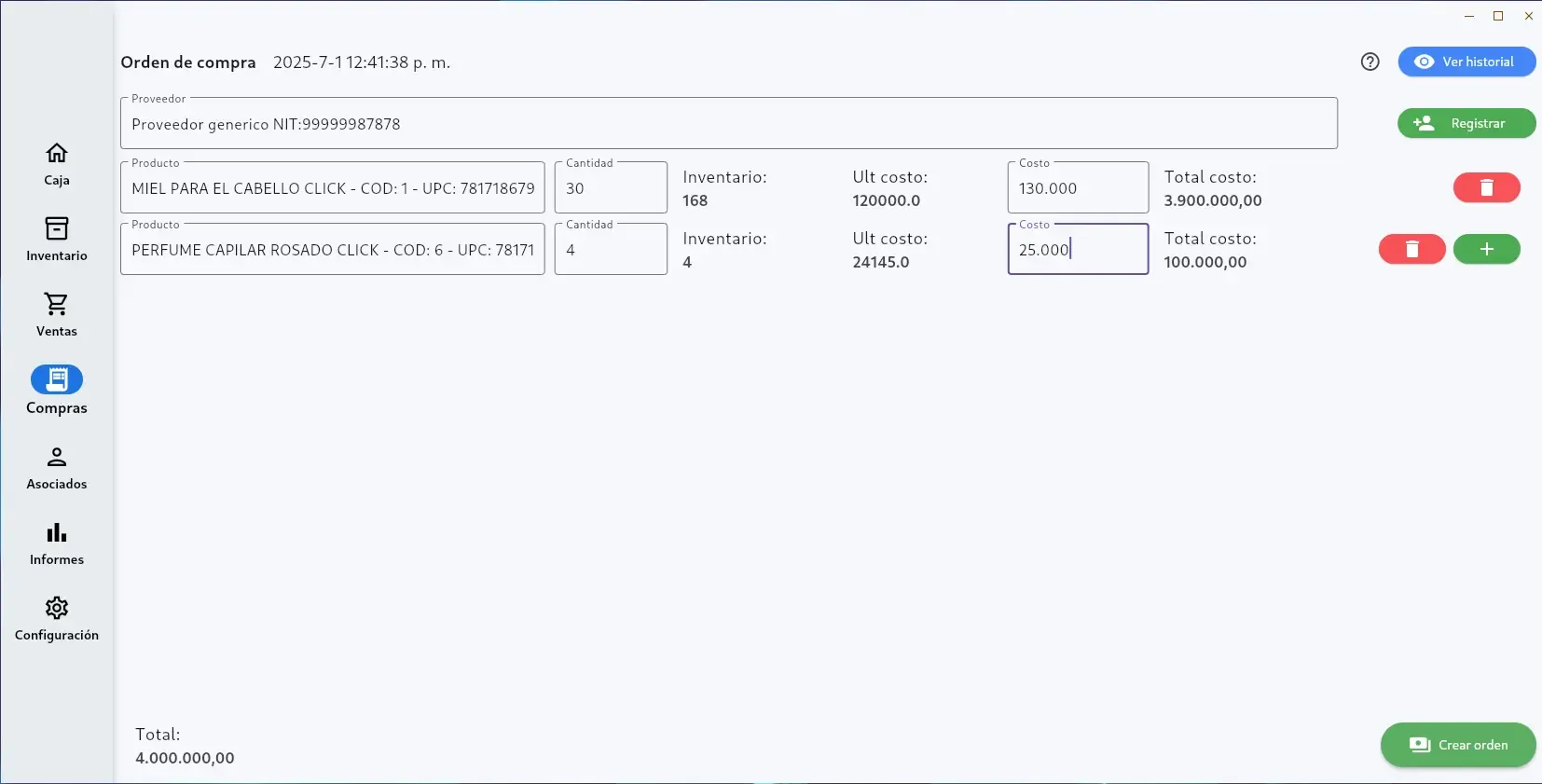 Dashboard de Invo Inventory
